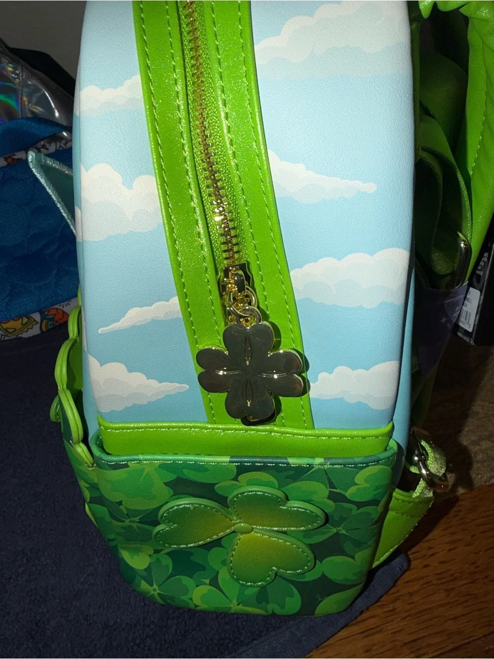 Disney Tinker Bell Green Shamrock Loungefly backpack